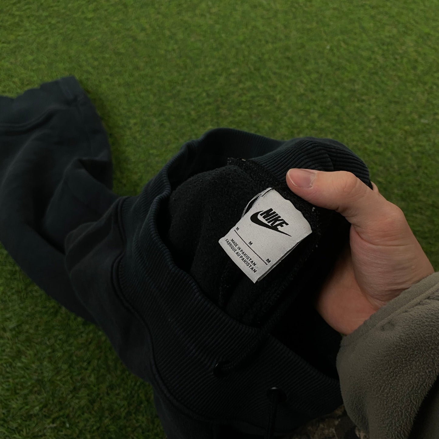 00s Nike Cotton Joggers Black Medium - Vintage Box