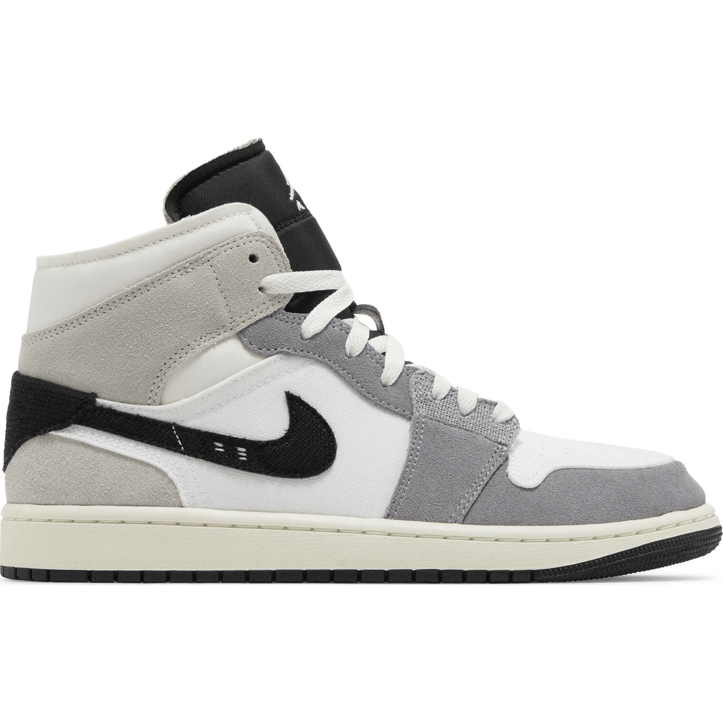 Nike Air Jordan 1 Mid SE Craft White Cement Grey Black - Vintage Box
