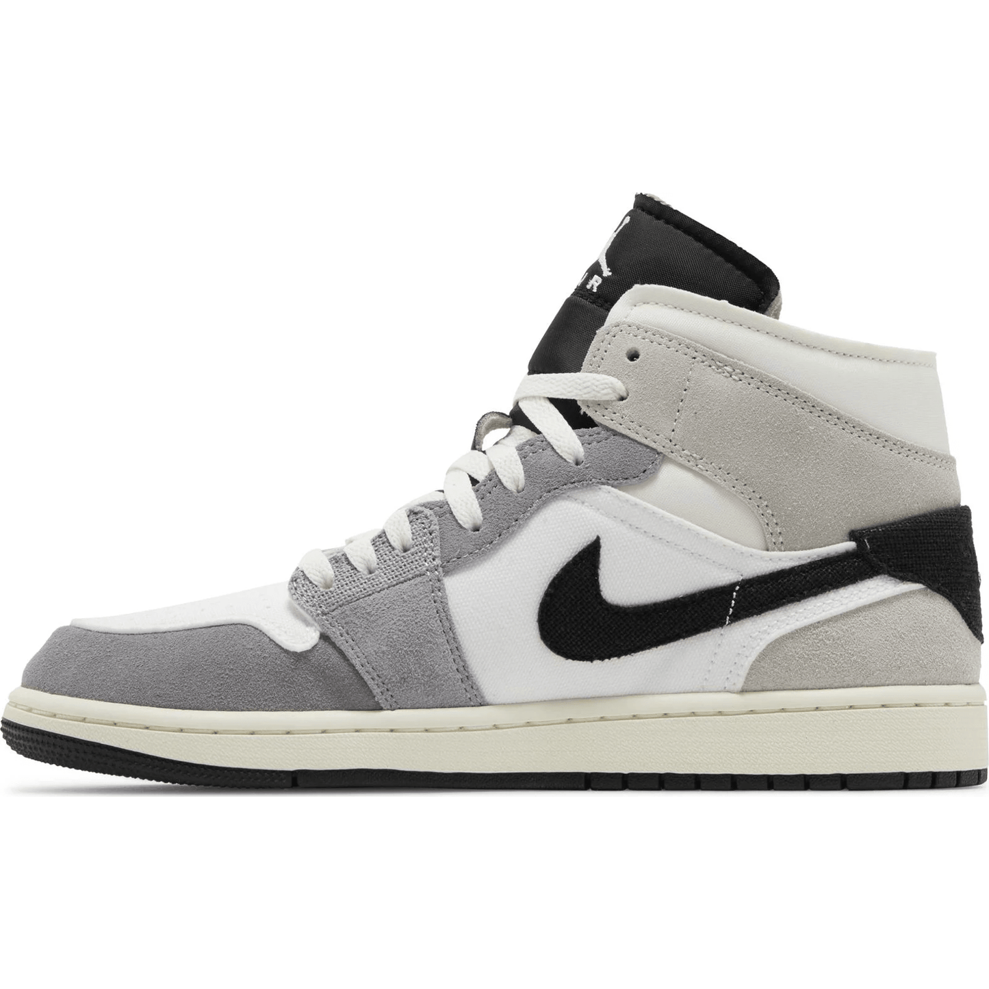 Nike Air Jordan 1 Mid SE Craft White Cement Grey Black - Vintage Box