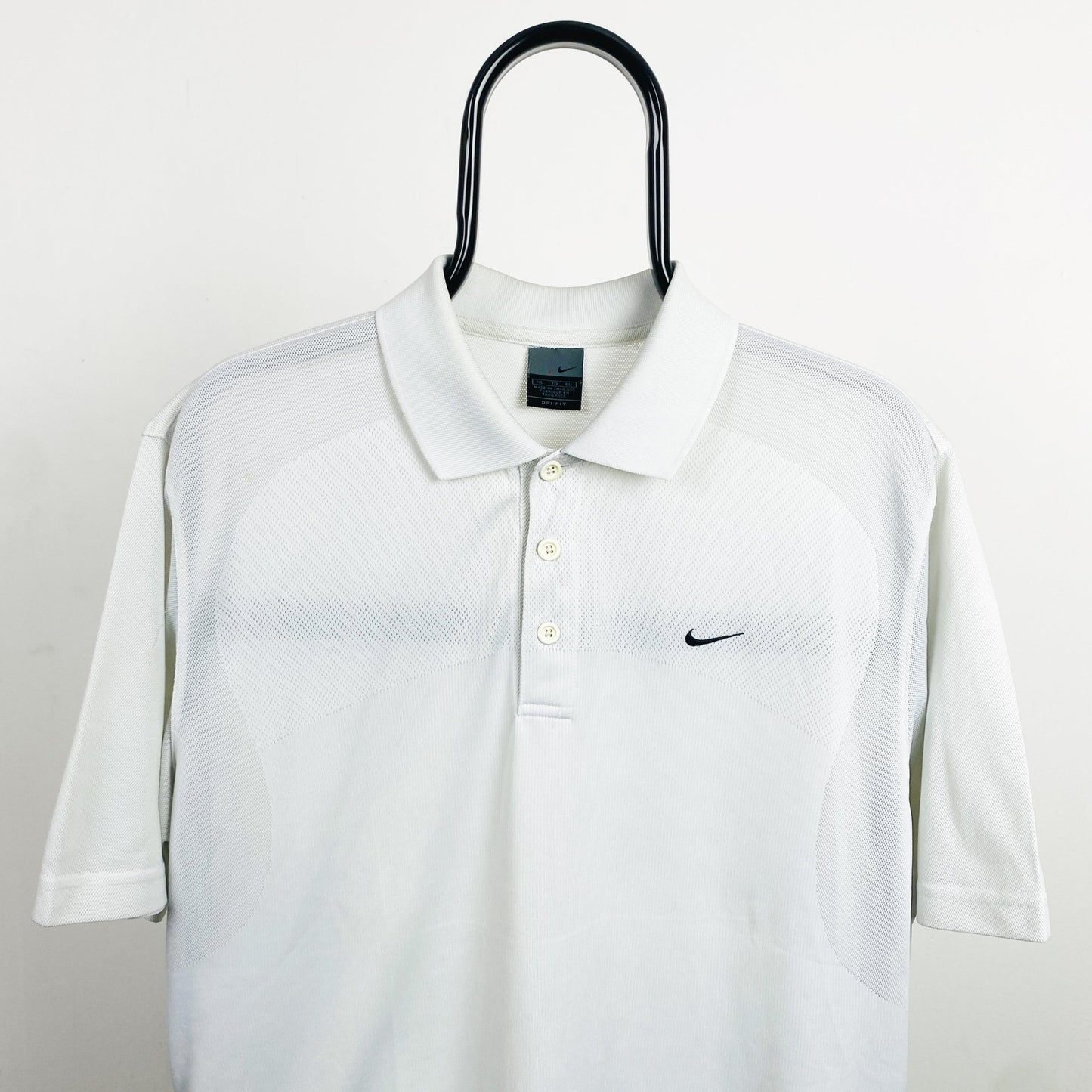 00s Nike Golf/Tennis Polo Shirt T-Shirt White XL - Vintage Box