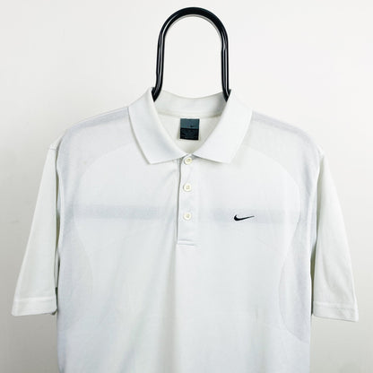 00s Nike Golf/Tennis Polo Shirt T-Shirt White XL - Vintage Box