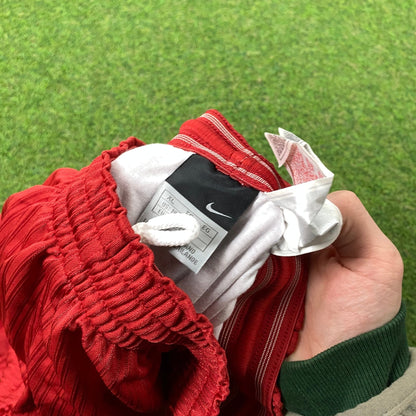00s Nike Nylon Shorts Red Small - Vintage Box