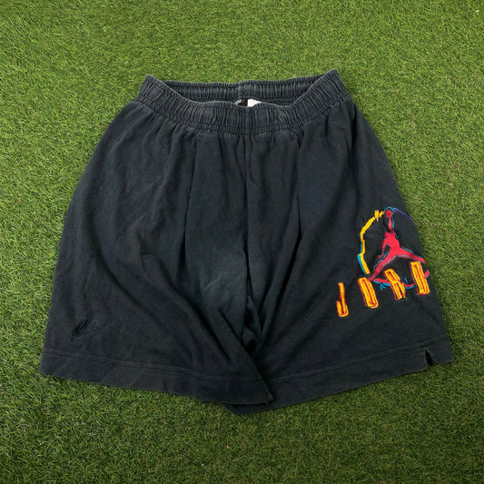 90s Nike Air Jordan Cotton Shorts Black XL - Vintage Box