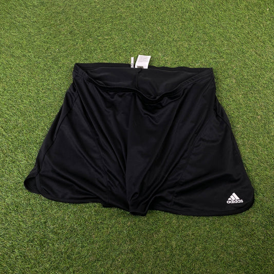 00s Adidas Skirt Shorts Black Large - Vintage Box