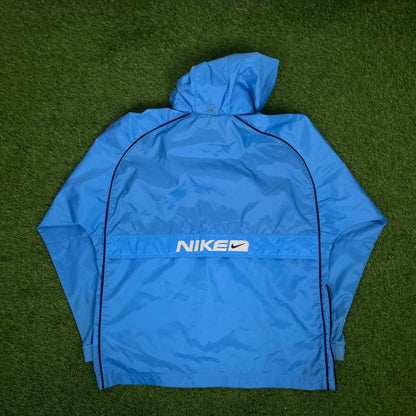 90s Nike Piping Tracksuit Jacket + Joggers Set Blue Small - Vintage Box