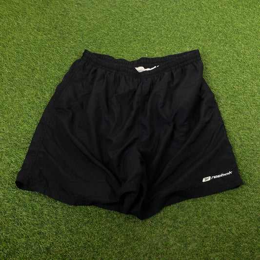 Retro Reebok Shorts Black 2XL - Vintage Box
