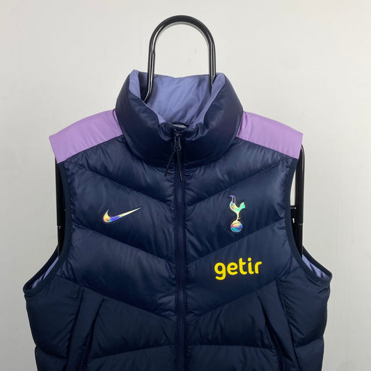 00s Nike Tottenham Hotspur Puffer Gilet Jacket Purple Medium - Vintage Box