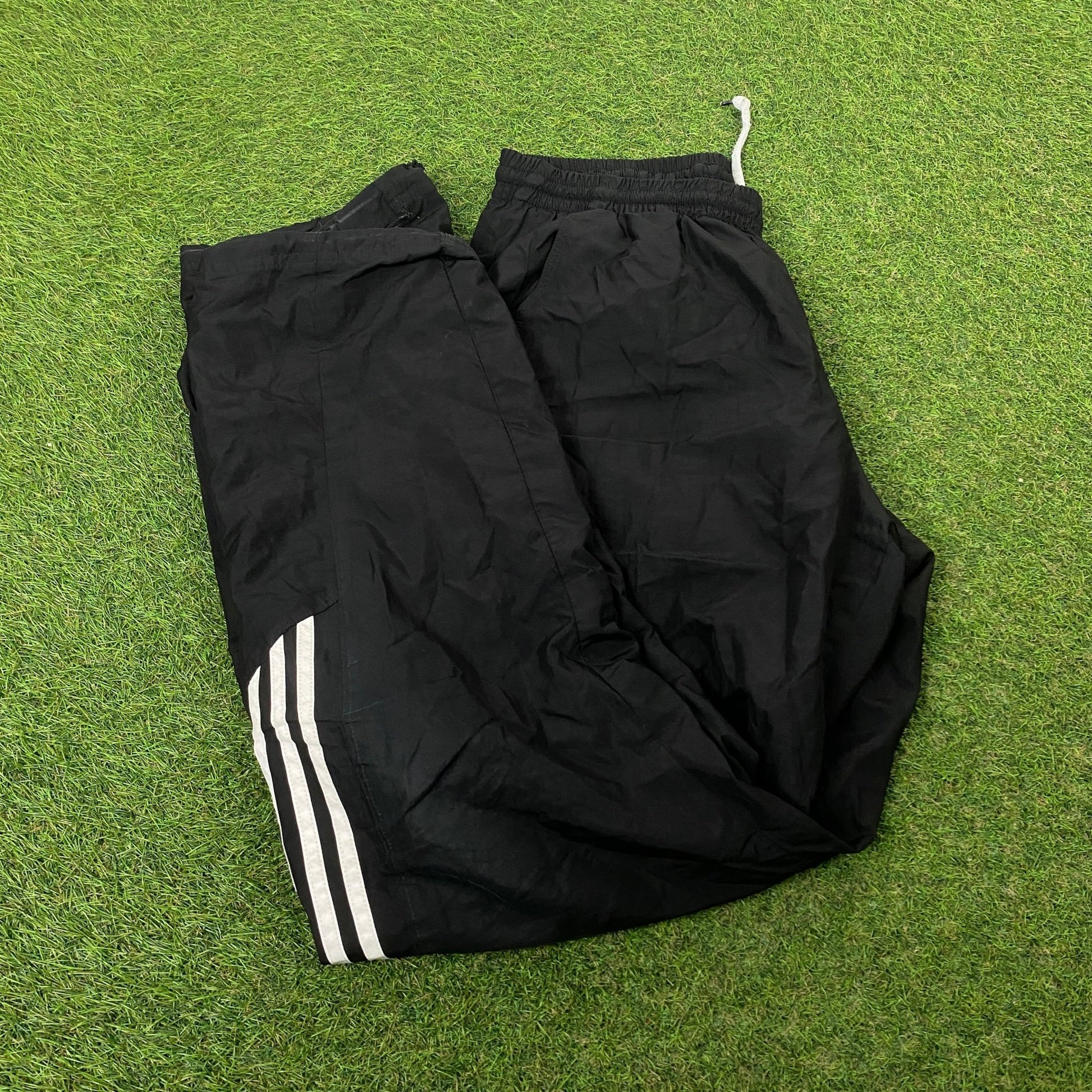 00s Adidas Piping Joggers Black Medium - Vintage Box