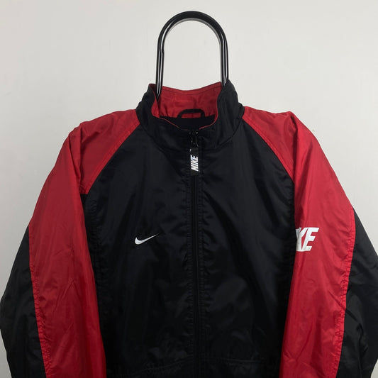 90s Nike Windbreaker Jacket Black Small - Vintage Box