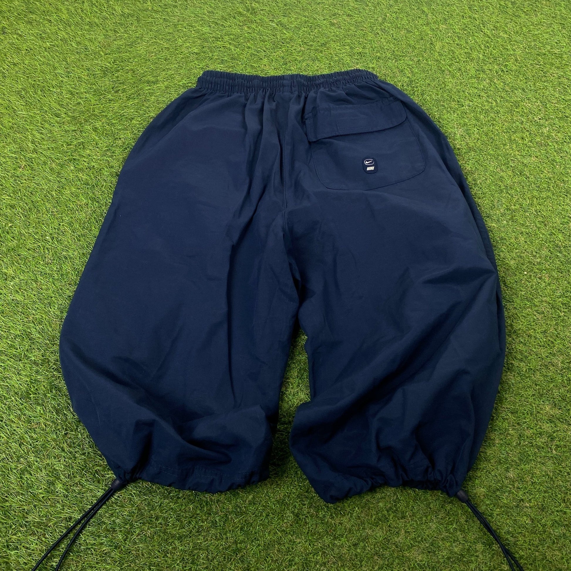 00s Nike 3/4 Length Joggers Blue Small - Vintage Box