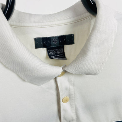 00s Nike Golf Polo Shirt T-Shirt White Medium - Vintage Box