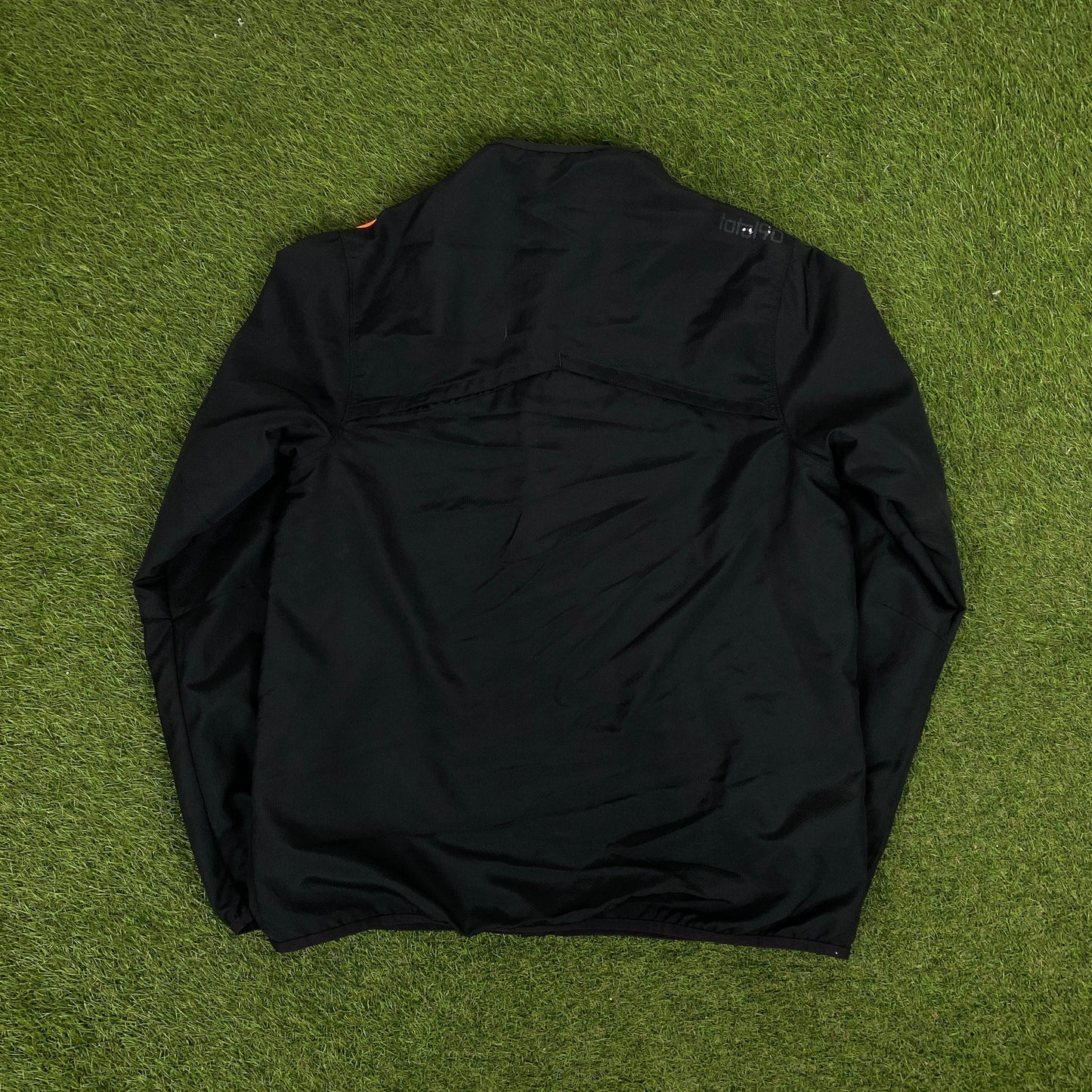 00s Nike T90 Piping Windbreaker Jacket + Joggers Set Black Small