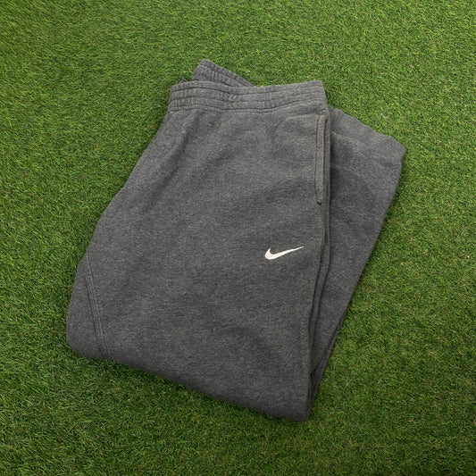 00s Nike Wide Leg Cotton Joggers Grey XXL