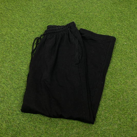 Retro 90s Cotton Joggers Black Large