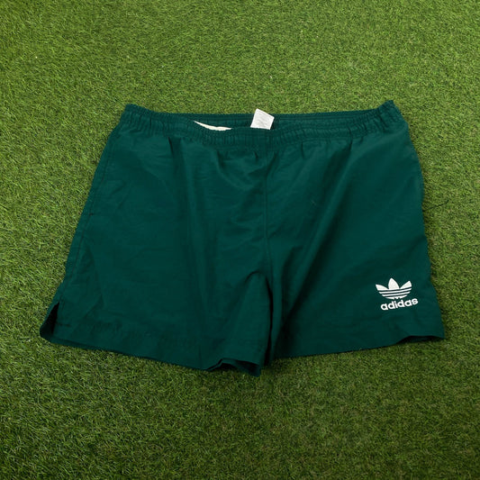 90s Adidas Trefoil Shorts Green Small - Vintage Box