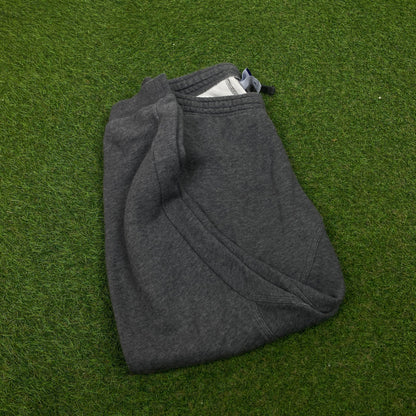 00s Nike Cotton Joggers Grey Medium - Vintage Box