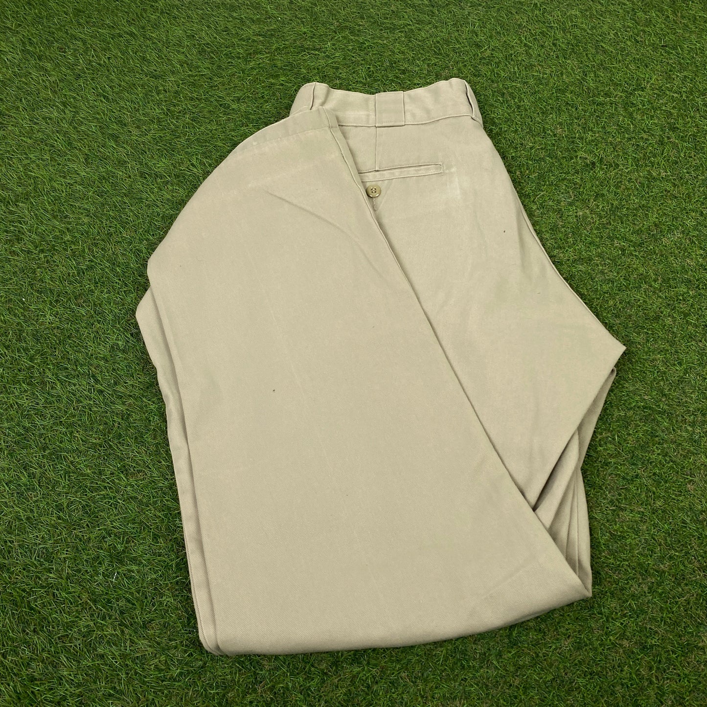 Retro Dickies Cargo Trousers Joggers Brown Medium