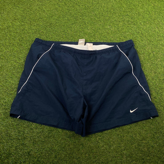 00s Nike Piping Shorts Blue XXL - Vintage Box
