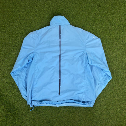 00s Nike Hex Windbreaker Jacket + Joggers Set Baby Blue Small