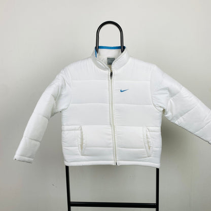 00s Nike Puffer Jacket White XS - Vintage Box