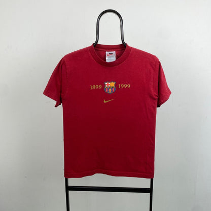 90s Nike Barcelona T-Shirt Red Womens Medium - Vintage Box