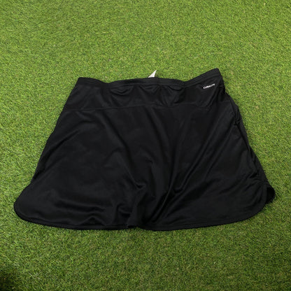 00s Adidas Skirt Shorts Black Large - Vintage Box