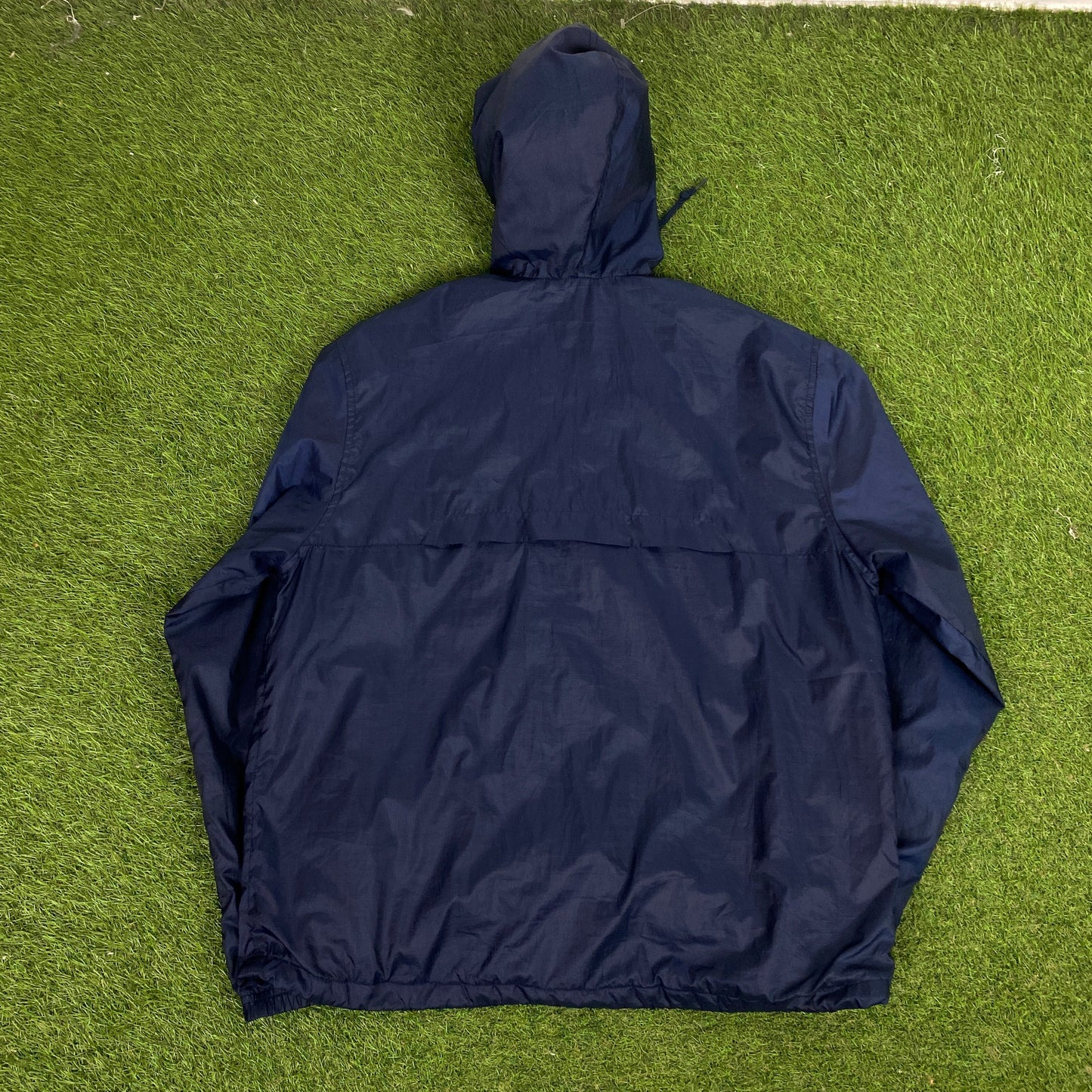 00s Nike Waterproof Tracksuit Jacket + Joggers Set Blue Large