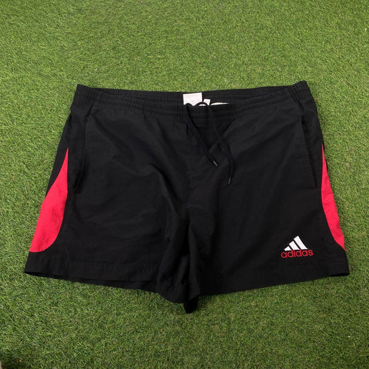 90s Adidas Gym Shorts Black Large - Vintage Box