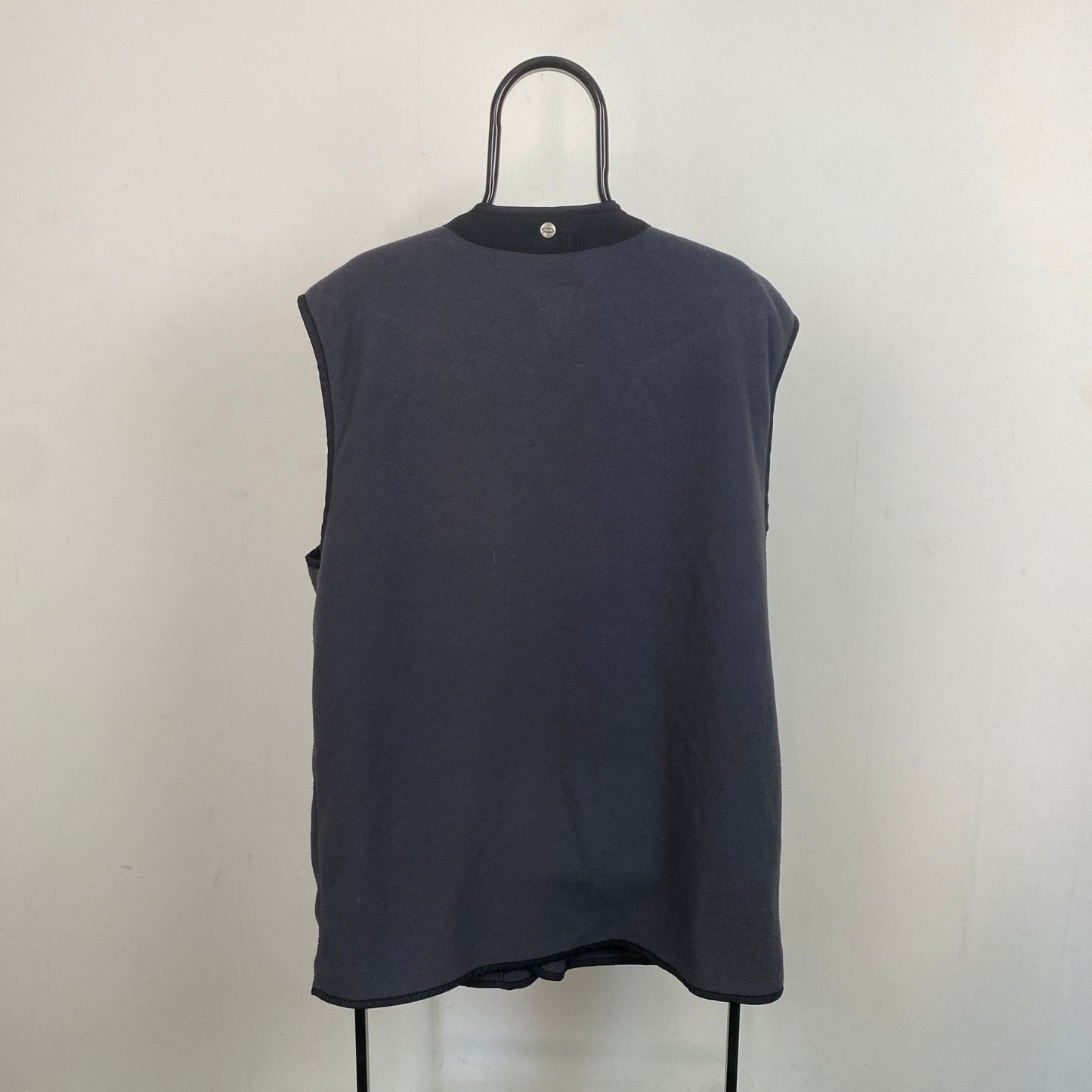 Retro Oakley Fleece Gilet Sweatshirt Grey Medium - Vintage Box