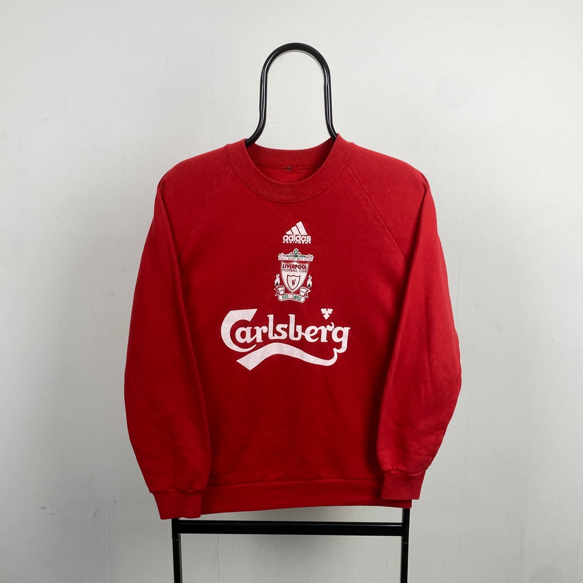 90s Adidas Equipment Liverpool Football Sweatshirt Red Small - Vintage Box