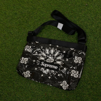 Retro Supreme Sling Shoulder Bag Black