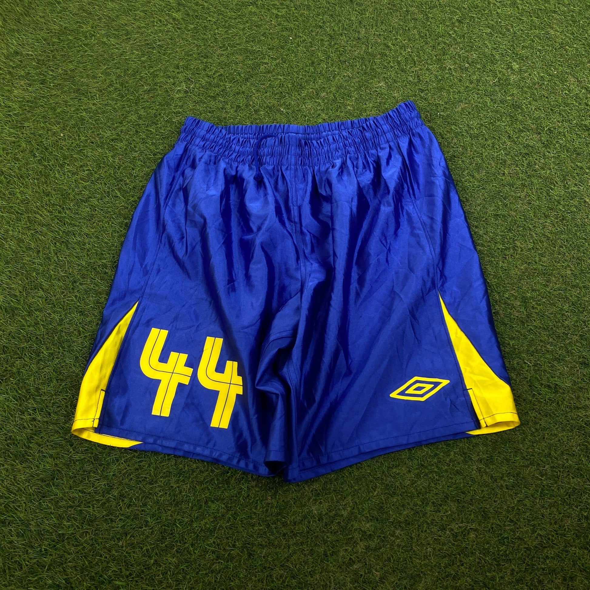 Retro Umbro Sweden Football Shorts Blue Medium - Vintage Box