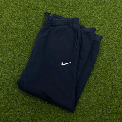 00s Nike Wide Leg Cotton Joggers Blue Large