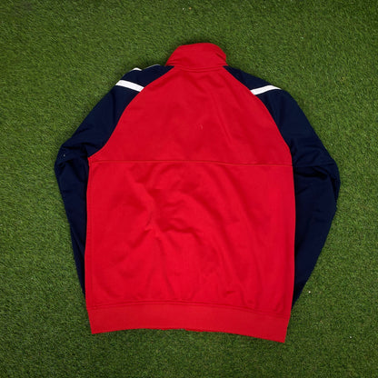 00s Nike Windbreaker Jacket + Joggers Set Red Medium