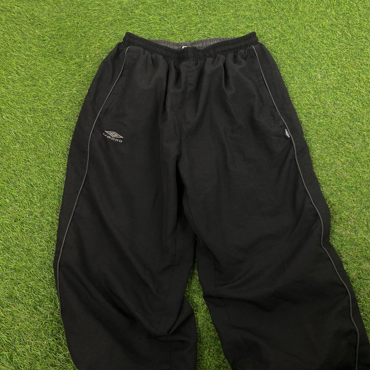 Retro Umbro Piping Joggers Black Small