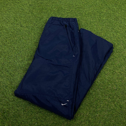 00s Nike Fleece Lined Waterproof Joggers Blue Small