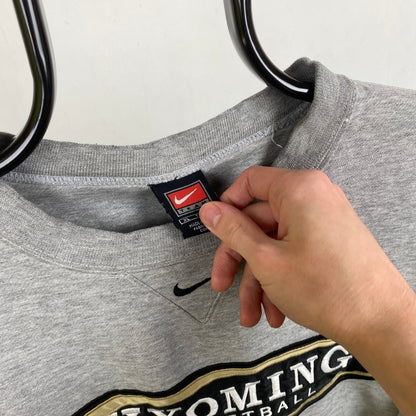 90s Nike Centre Swoosh Sweatshirt Grey XL - Vintage Box