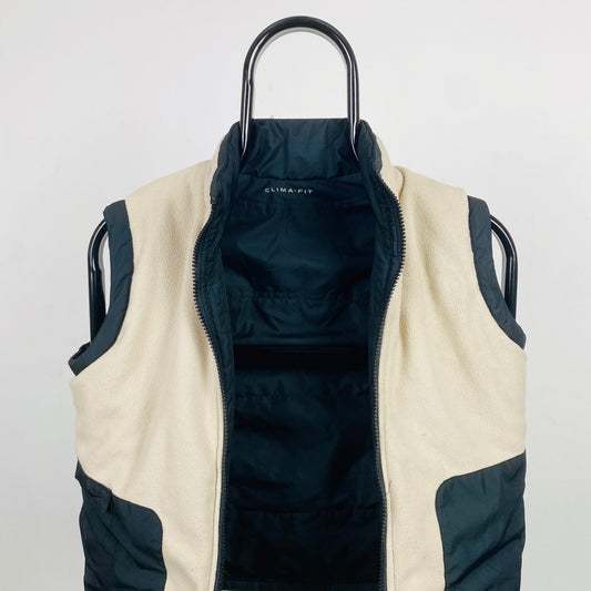 90s Nike Reversible Gilet Jacket Black Brown XS/XXS - Vintage Box