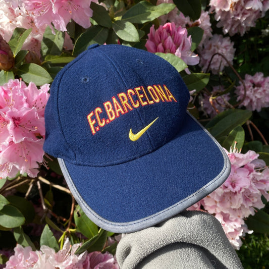 90s Nike Barcelona Hat Blue - Vintage Box