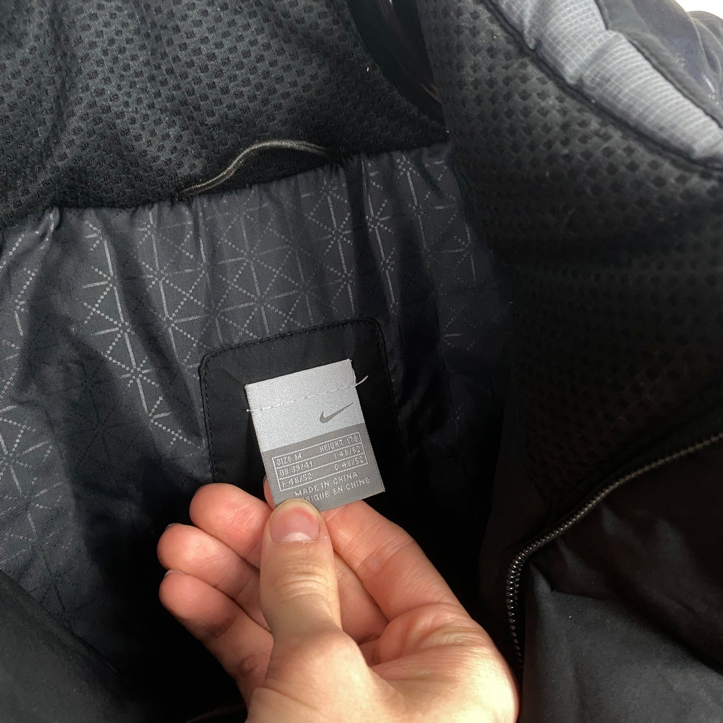 00s Nike Puffer Coat Jacket Black Medium - Vintage Box