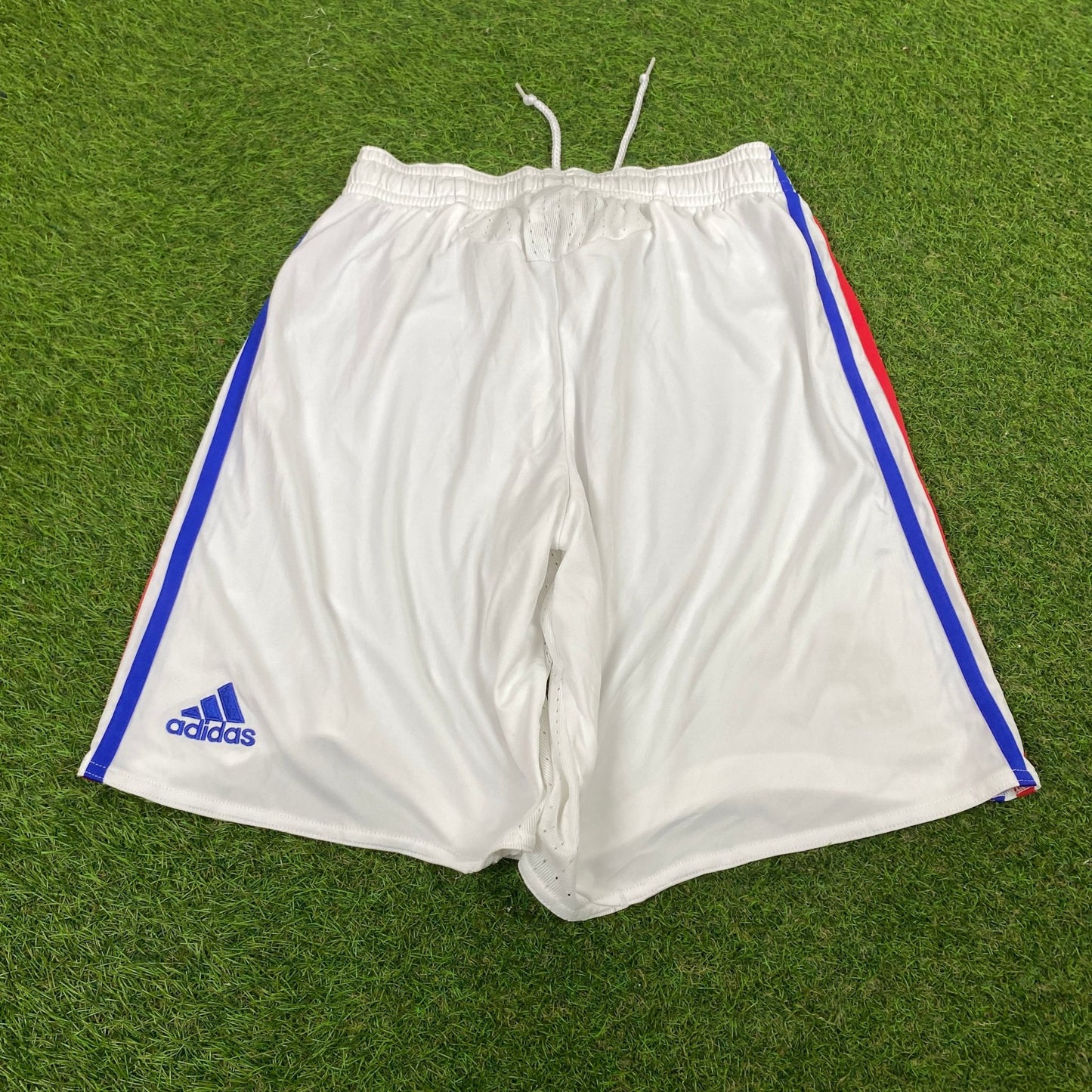 00s Adidas France Football Shorts White Medium - Vintage Box
