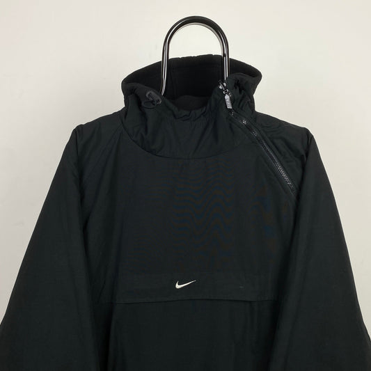 90s Nike Reversible Sidewinder Fleece Coat Jacket Black XL - Vintage Box