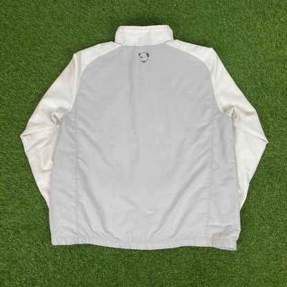00s Nike PSG Windbreaker Tracksuit Set Jacket + Joggers Grey XL - Vintage Box