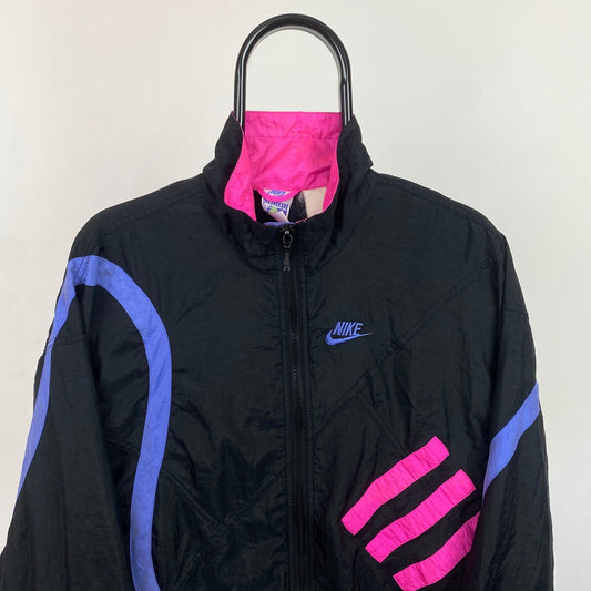 90s Nike Challenge Court Windbreaker Jacket Black Medium - Vintage Box
