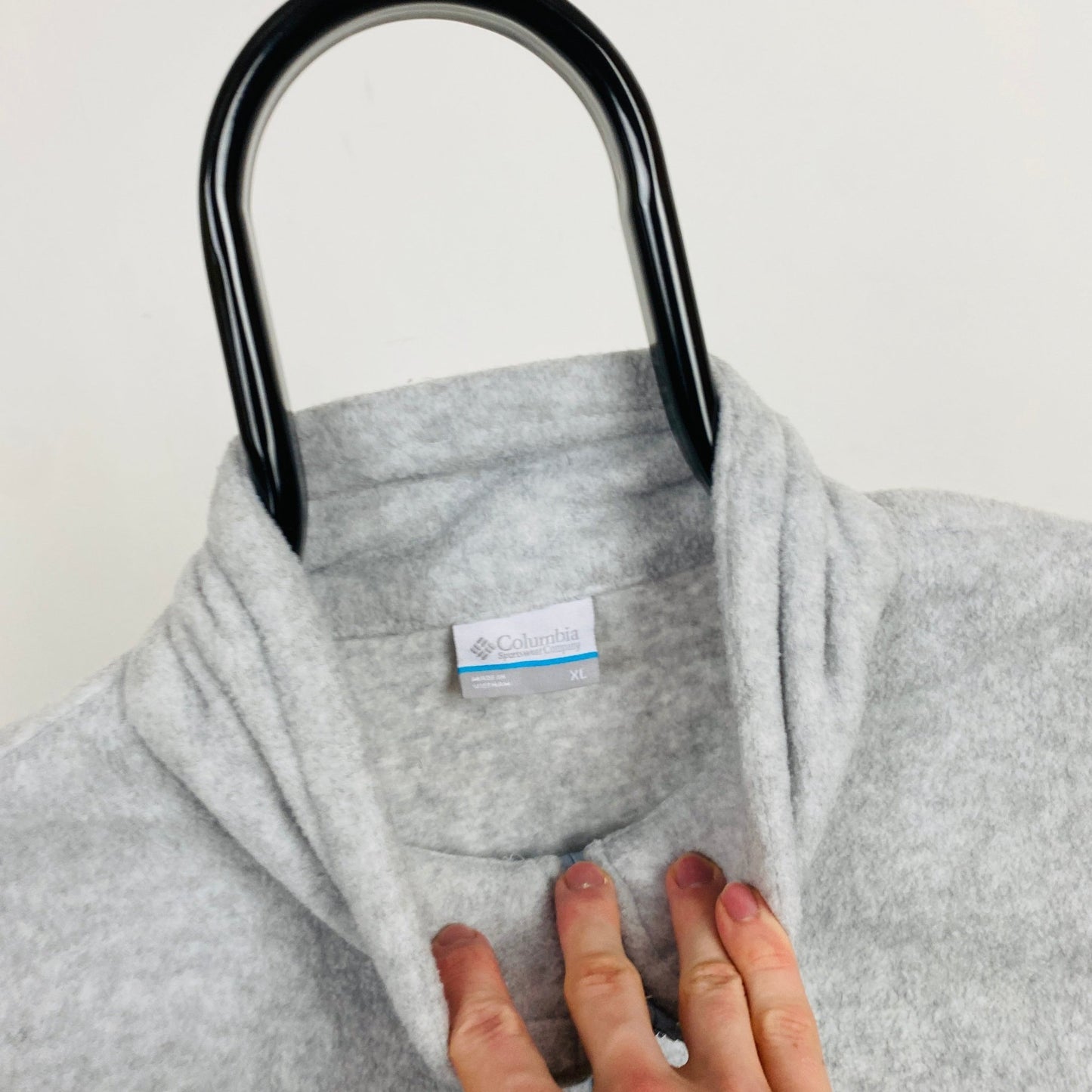 Retro Columbia Fleece Gilet Sweatshirt Grey XL - Vintage Box