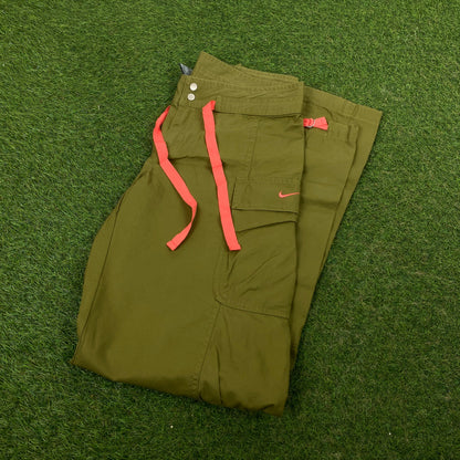 00s Nike Cargo Trousers Joggers Green Small