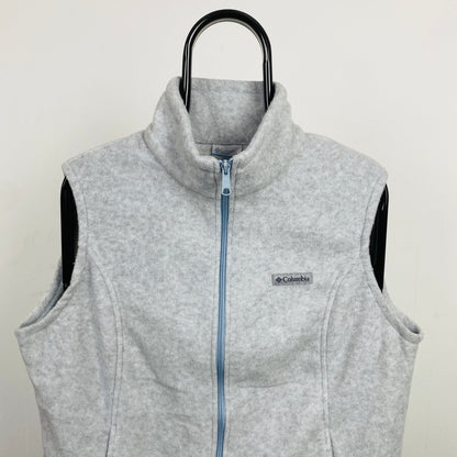 Retro Columbia Fleece Gilet Sweatshirt Grey XL - Vintage Box