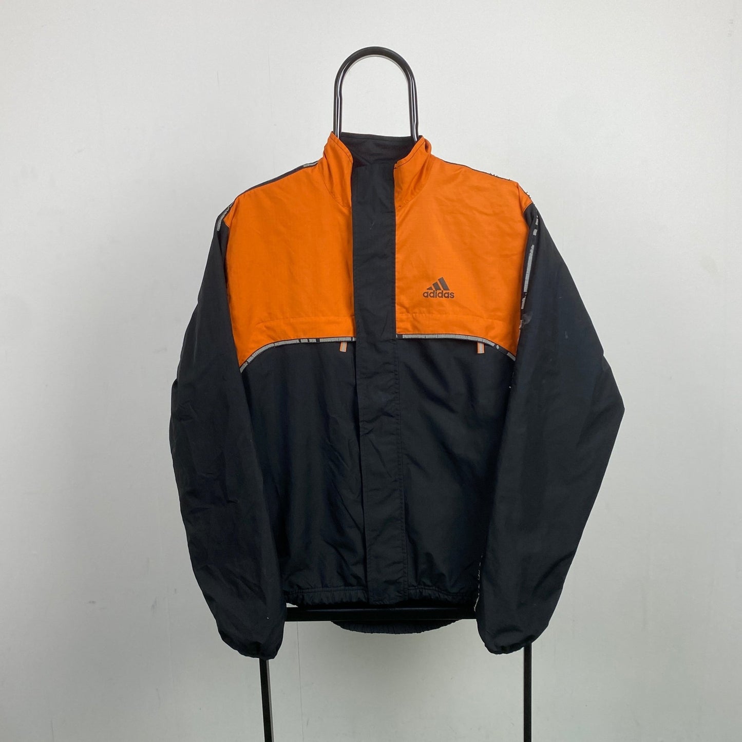 90s Adidas Equipment Windbreaker Jacket Black Small - Vintage Box