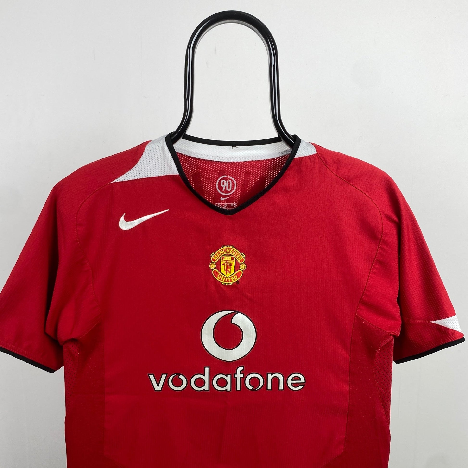 00s Nike Manchester United Ronaldo Football Shirt T-Shirt Red Small - Vintage Box