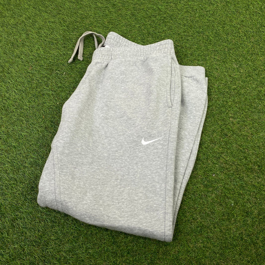 00s Nike Cotton Joggers Grey XL - Vintage Box